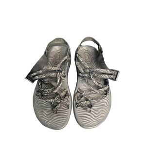 Chaco Black Gray Z-Volv X2 Strappy Slingback Dual Strap Comfort Sandals Size 6